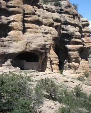 cliff dwellings from afar